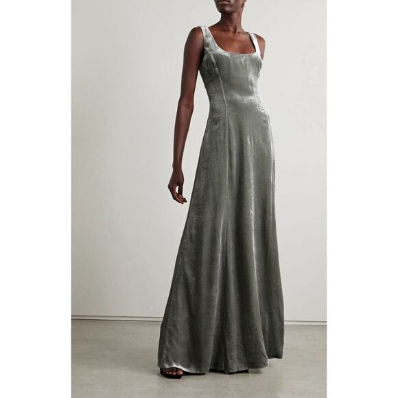 Ralph Lauren Collection Purple Label Velvet Ball Gown Evening Dress Metallic $5K - Picture 2 of 16